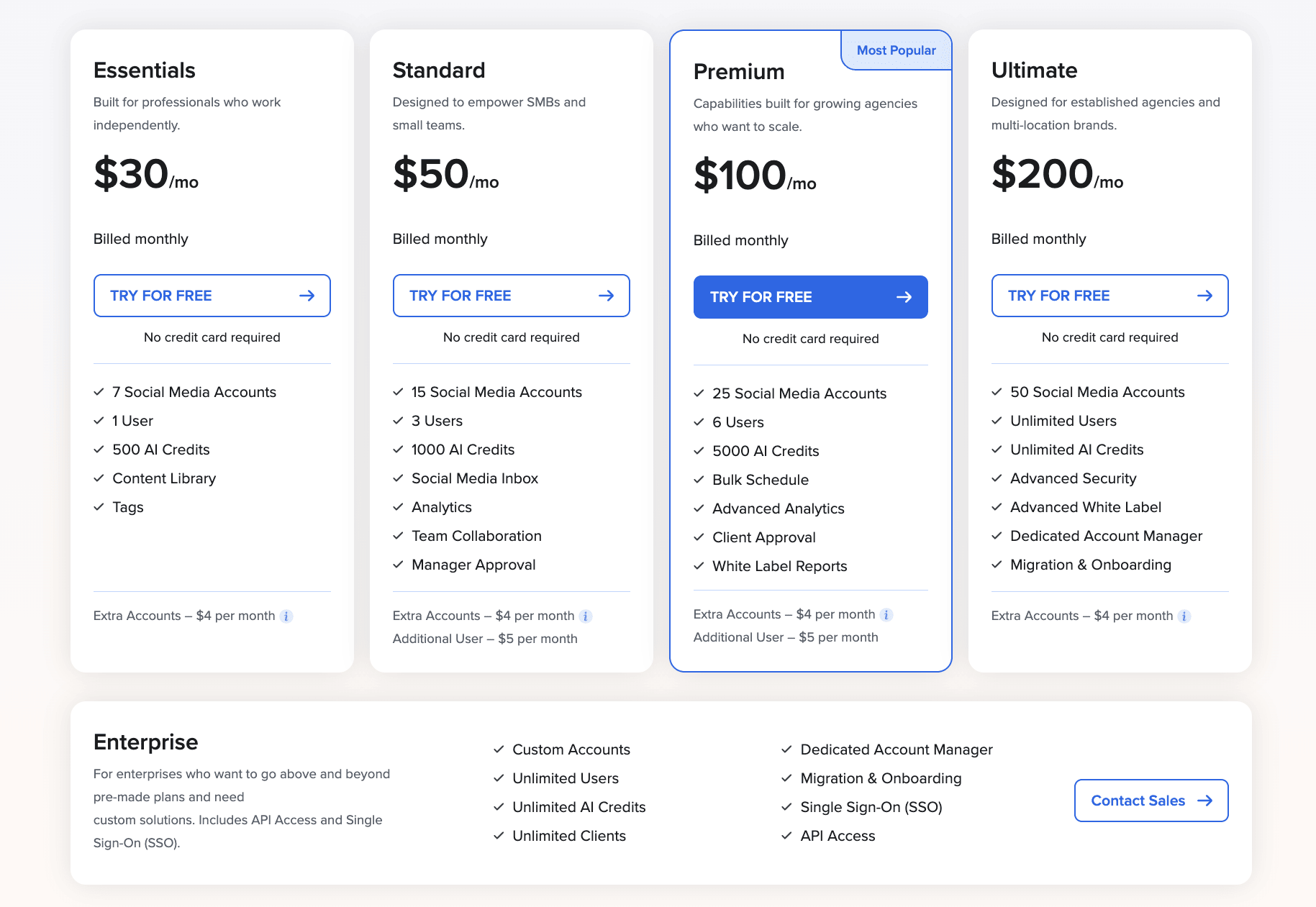 SocialPilot API pricing